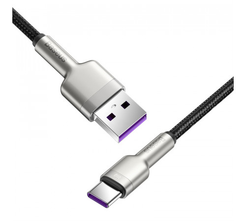 Кабель Baseus Cafule Series Metal Data Cable USB to Type-C 66W 0.25m Black (CAKF000001)