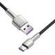 Кабель Baseus Cafule Series Metal Data Cable USB to Type-C 66W 0.25m Black (CAKF000001)