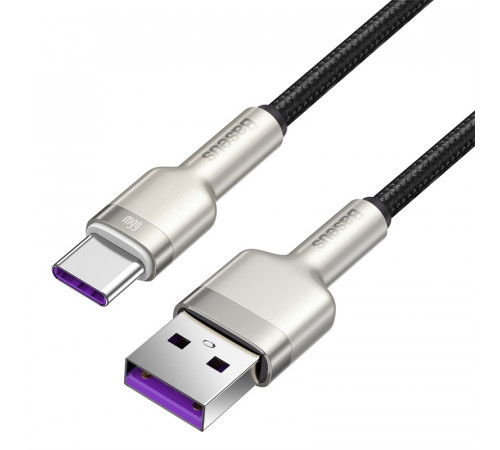 Кабель Baseus Cafule Series Metal Data Cable USB to Type-C 66W 0.25m Black (CAKF000001)