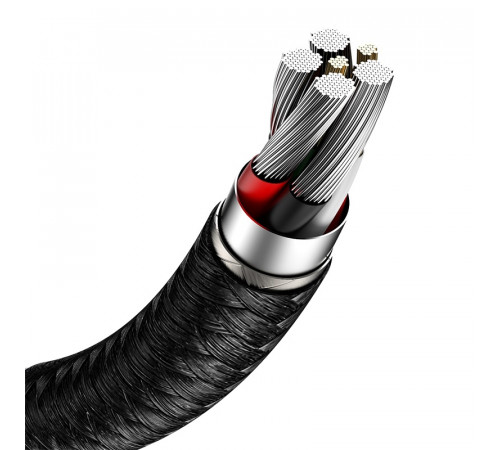 Кабель Baseus Cafule Series Metal Data Cable USB to Type-C 66W 0.25m Black (CAKF000001)