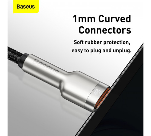 Кабель Baseus Cafule Series Metal Data Cable USB to Type-C 66W 0.25m Black (CAKF000001)