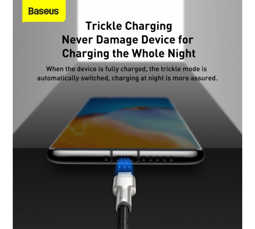 Кабель Baseus Cafule Series Metal Data Cable USB to Type-C 66W 0.25m Black (CAKF000001)