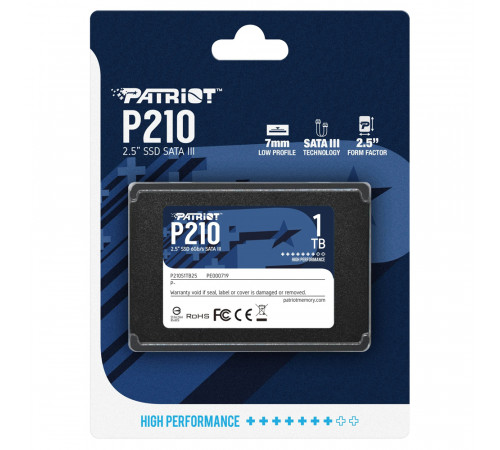 Накопичувач SSD Patriot P210 1TB 2.5" 7mm SATAIII 3D QLC (P210S1TB25)