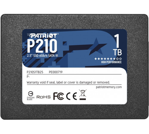 Накопичувач SSD Patriot P210 1TB 2.5" 7mm SATAIII 3D QLC (P210S1TB25)