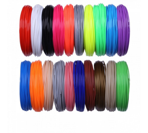 НЕТУ Пластик (PLA) для 3D ручки (20 цветов по 10 м) (высокой t°) // [403] (40 шт/ящ)