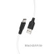 Кабель HOCO X21 Plus USB to Type-C 3A, 1m, silicone, silicone connectors, Black+White (6931474711915)
