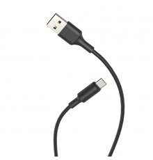 Кабель HOCO X25 USB to Type-C 2A, 1m, PVC, PVC connectors, Black (6957531080145)