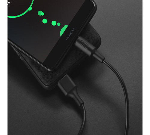 Кабель HOCO X25 USB to Type-C 2A, 1m, PVC, PVC connectors, Black (6957531080145)