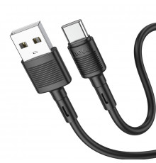 Кабель HOCO X83 USB to Type-C 3A, 1m, PVC, PVC connectors, Black (6931474770905)