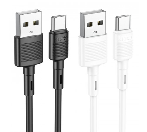 Кабель HOCO X83 USB to Type-C 3A, 1m, PVC, PVC connectors, Black (6931474770905)
