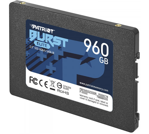 Накопичувач SSD Patriot Burst Elite 960GB 2.5" 7mm SATAIII TLC 3D (PBE960GS25SSDR)