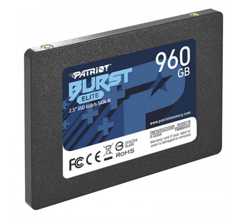 Накопичувач SSD Patriot Burst Elite 960GB 2.5" 7mm SATAIII TLC 3D (PBE960GS25SSDR)