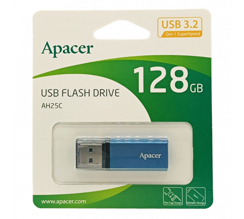 Флеш-накопичувач Apacer USB 3.2 Gen 1 AH25C 128GB Blue (AP128GAH25CU-1)