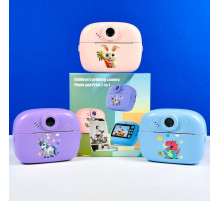 Дитяча фотокамера Звірятки AM300 із функцією друку та з фронтальною камерою