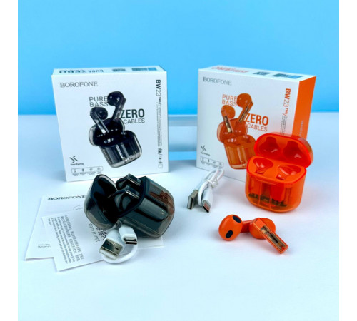 Бездротові навушники Borofone BW23 Crystal bean Transparent Edition