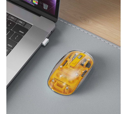 Мишка бездротова XO M12 transparent (Connector: Bluetooth+2.4G USB)