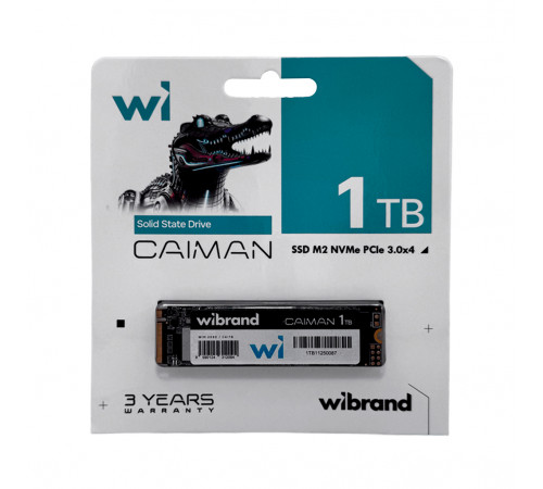 Накопичувач SSD M.2 Wibrand Caiman 1TB NVMe 2280 PCIe 3.0 3D NAND (WIM.2SSD/CA1TB)