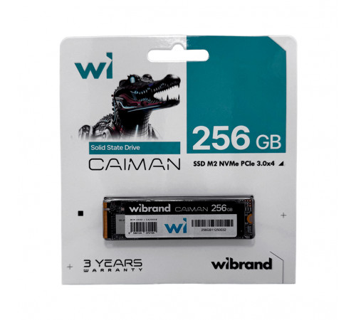 Накопичувач SSD M.2 Wibrand Caiman 256GB NVMe 2280 PCIe 3.0 3D NAND (WIM.2SSD/CA256GB)