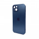 Чохол для смартфона AG Glass Matt Frame Color Logo for Apple iPhone 14 Navy Blue (AGMattFrameiP14Blue)