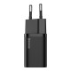 Мережевий зарядний пристрій Baseus Super Si Quick Charger 1C 25W EU Black (CCSP020101)