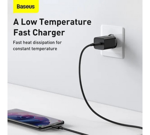 Мережевий зарядний пристрій Baseus Super Si Quick Charger 1C 25W EU Black (CCSP020101)