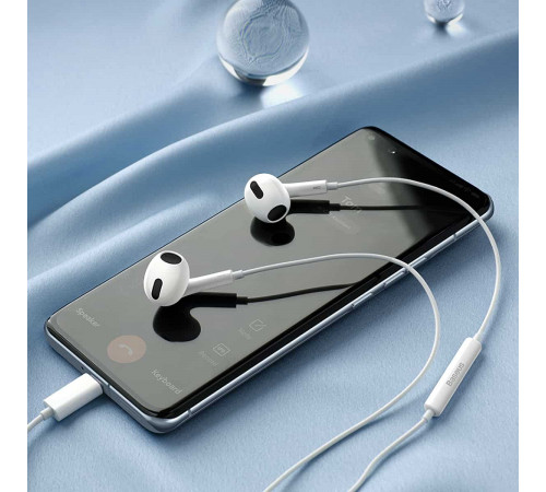 Навушники дротові Baseus Encok C17 (3.5mm) White (NGCR010002)
