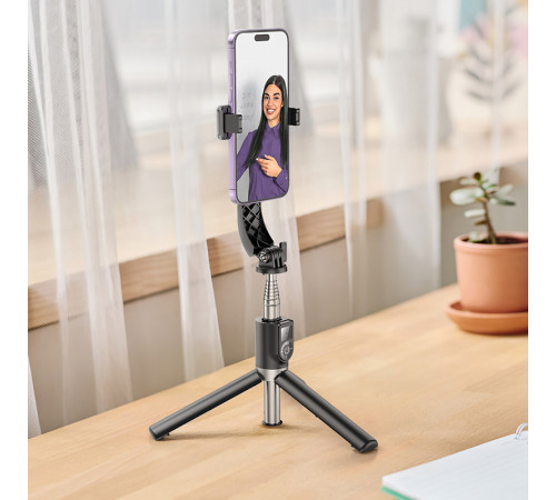 Селфі-трипод HOCO K20 Prior live broadcast holder (98cm) Black (6942007604116)
