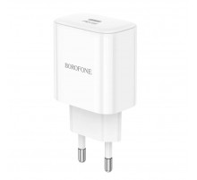Мережевий зарядний пристрій BOROFONE BA81A single port PD20W charger(EU) White (6941991108181)