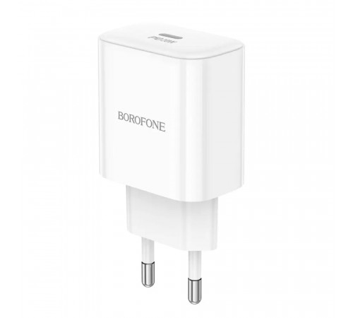 Мережевий зарядний пристрій BOROFONE BA81A single port PD20W charger(EU) White (6941991108181)