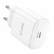 Мережевий зарядний пристрій BOROFONE BA81A single port PD20W charger(EU) White (6941991108181)