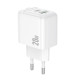 Мережевий зарядний пристрій BOROFONE BAS44A Potential PD20W+QC3.0 charger(EU) White (6941991113840)