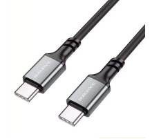 Кабель BOROFONE BX83 Type-C to Type-C Famous 60W silicone charging data cable Black (6974443386448)