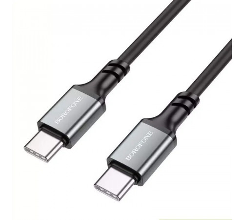 Кабель BOROFONE BX83 Type-C to Type-C Famous 60W silicone charging data cable Black (6974443386448)
