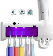 Диспенсер для зубной пасты и щеток авто Multi-function Toothbrush sterilizer JX008 (фиолетовая коробка) (W79) (60 шт/ящ)