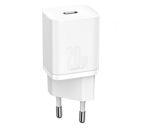 Мережевий зарядний пристрій Baseus Super Si Quick Charger 1C 20W EU White (CCSUP-B02)