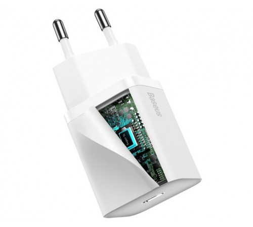 Мережевий зарядний пристрій Baseus Super Si Quick Charger 1C 20W EU White (CCSUP-B02)