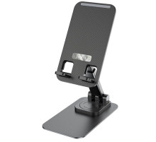 Тримач для телефона HOCO PH50 Ivey folding rotatable desktop holder Black (6931474782861)