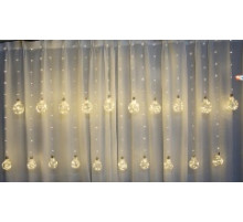 НЕТУ Гирлянда RD-9012 Штора 400LED 20 шариков 8 см, ширина 6m,220v Цвет ламп-Микс (12 шт/ящ)