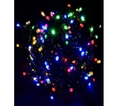Гирлянда RD-9028 диод 100LED Провод-Чёрный, Цвет ламп-Синий (100 шт/ящ)
