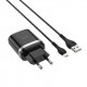 Мережевий зарядний пристрій з кабелем HOCO C12Q Smart QC3.0 charger set(Micro) 18W Black (6931474716279)