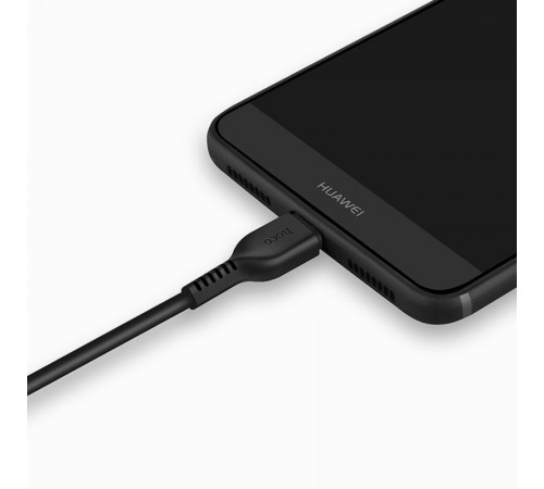 Кабель HOCO X20 USB to Type-C 3A, 1m, PVC, TPE connectors, Black (6957531068846)