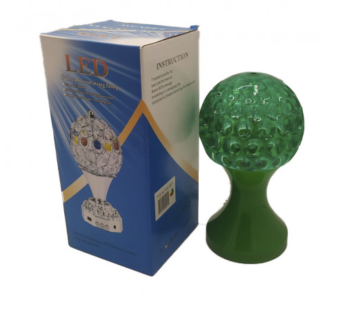 Лампа на поставке шар вращающийся зелёный RGB RHD-48 (RD-5025) (50 шт/ящ)