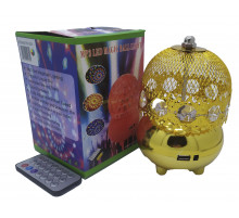 Лампа на поставке шар вращающийся RGB RHD-183 mp3+Мр3+Ду+USB (RD-5031) (50 шт/ящ)