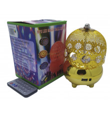 Лампа на поставке шар вращающийся RGB RHD-183 mp3+Мр3+Ду+USB (RD-5031) (50 шт/ящ)