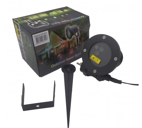Лазерная установка уличная RD-8001 RGB (3 цвета) (12 рис.) XL-719RGB (30 шт/ящ)