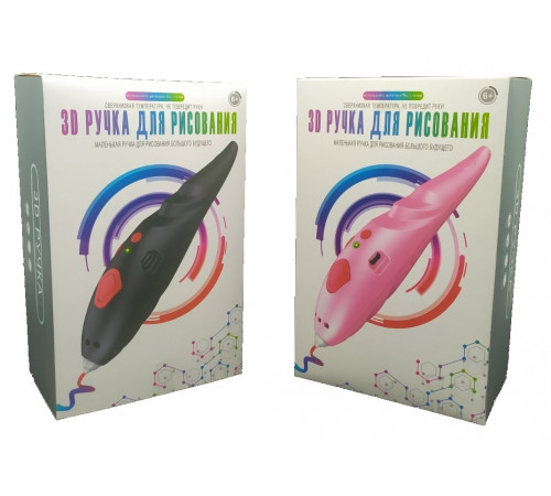 Ручка 3D аккумуляторная с трафаретом K9902 (пластик - PCL низкой t°) (48 шт/ящ) #