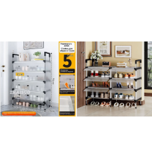 Взуття - Підставка для взуття 5 поверхів AY-2053 shoe rack 121 (18)