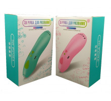 НЕТУ Ручка 3D аккумуляторная с трафаретом K9901 (пластик - PCL низкой t°) (48 шт/ящ)