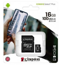 НЕТУ Карта памяти micro SDHC 16GB Kingston (class 10) (UHS-3) (C АДАПТЕРОМ) //