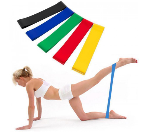 РАСПРОДАЖА Фитнес резинки Fitness rubber bands (коробка + чехол) (WN-16) # // [602] (150 шт/ящ) [204] (200 шт/ящ)